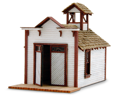 Fire House-back left view -wild west models
