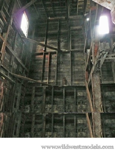 Mill interior to the left of the ore bin