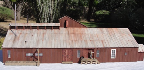 Geoff Hamway - Telluride Iron Works - Wild West Models Paper corrugated roofing on roof and sides