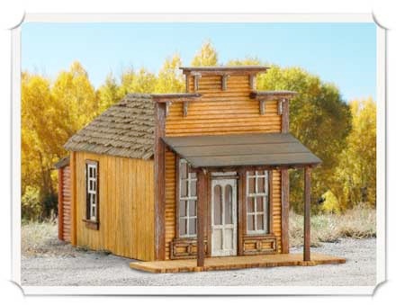 Assay Office - scenery front porch - wild west models