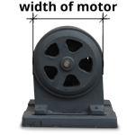 Electric Motor width measurement