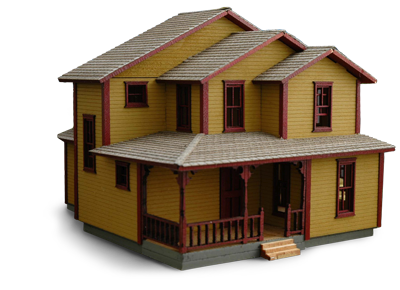 Durango House Front left - wild west scale models