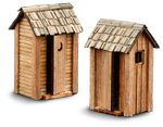 Side Gable Outhouse - HO scale structures