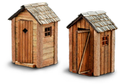 Front Gable Outhouse - HO scale structures