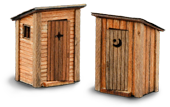 Shed Roof outhouses