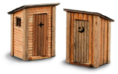 shed roof outhouses