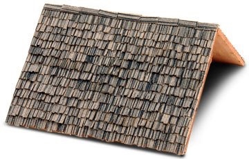 tin cup tan-paper shake shingle sample-wild west models