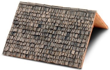 tin cup tan-paper shake shingle sample-wild west models