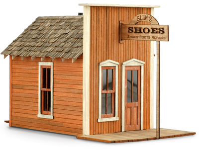 Slim's Shoe Shop-front view-wild west models