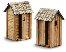side gabled outhouses - wild west models