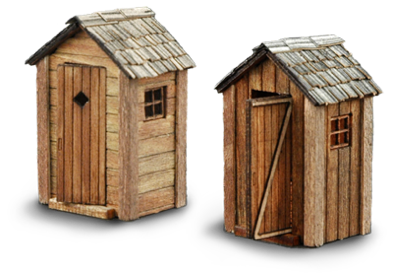front gable outhouses