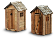 front gable outhouses - wild west models