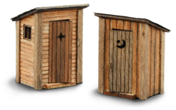shed roof outhouses - wild west models