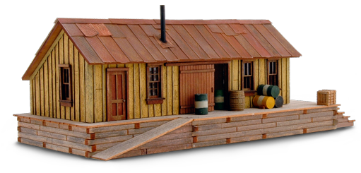Track side warehouse - street view - wild west models