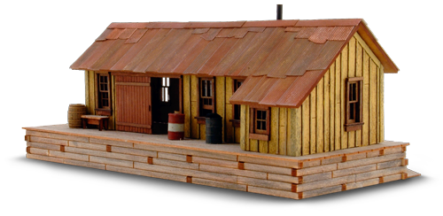 Track side warehouse - short version track side - wild west models