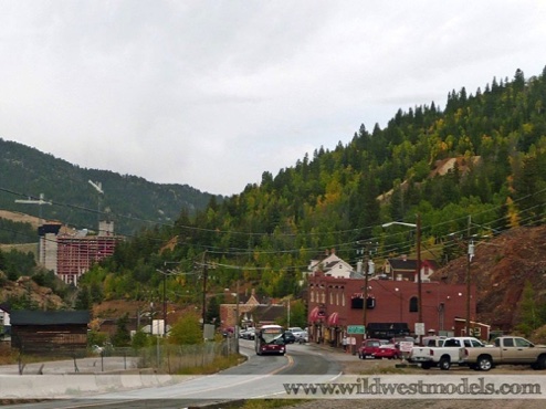 Down the street from the mill - present day. A casino town today.