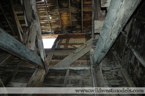 The Mill interior as it is today - looking up at the ore entry doors