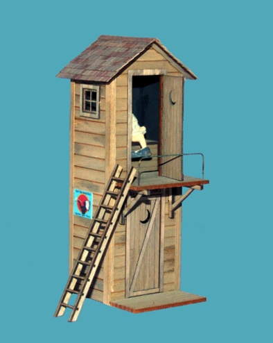 Dave Bontrager - 2 story outhouse