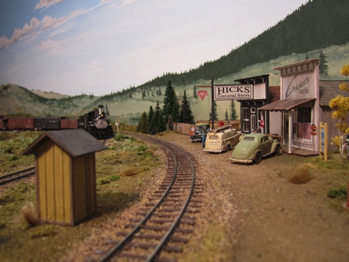 Bill Alspach - Land Office and Bakery track side Bill Alspach - Land Office and Bakery track side