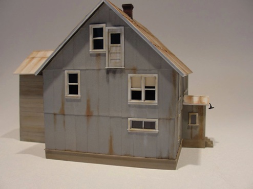 Geoff Hamway - Pandora House - Wild West Models Paper corrugated roofing on roof and sides Geoff Hamway - Pandora House - Wild West Models Paper corrugated roofing on roof and sides