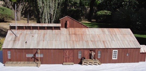 Geoff Hamway - Telluride Iron Works - Wild West Models Paper corrugated roofing on roof and sides Geoff Hamway - Telluride Iron Works - Wild West Models Paper corrugated roofing on roof and sides