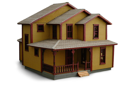 Durango House Front left - wild west scale models