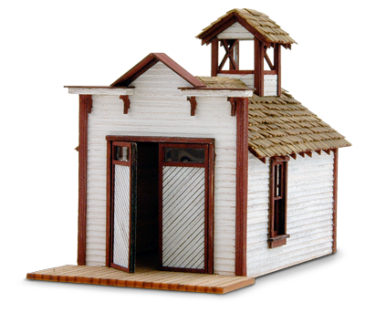 Fire House-back left view -wild west models