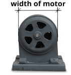 Electric Motor width measurement