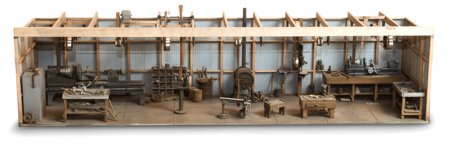 Full machine shop interior  - Western Scale Models