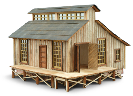 Franke Furniture & Coffin Shop-HO scale model