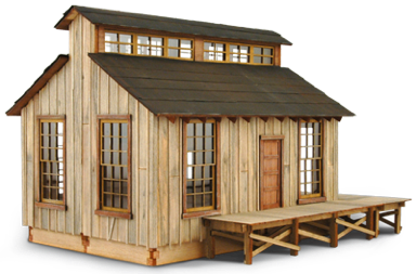 Franke Furniture & Coffin Shop-back HO scale